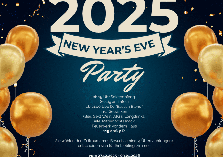 Silvester 2025/26 im Hotel meerblau