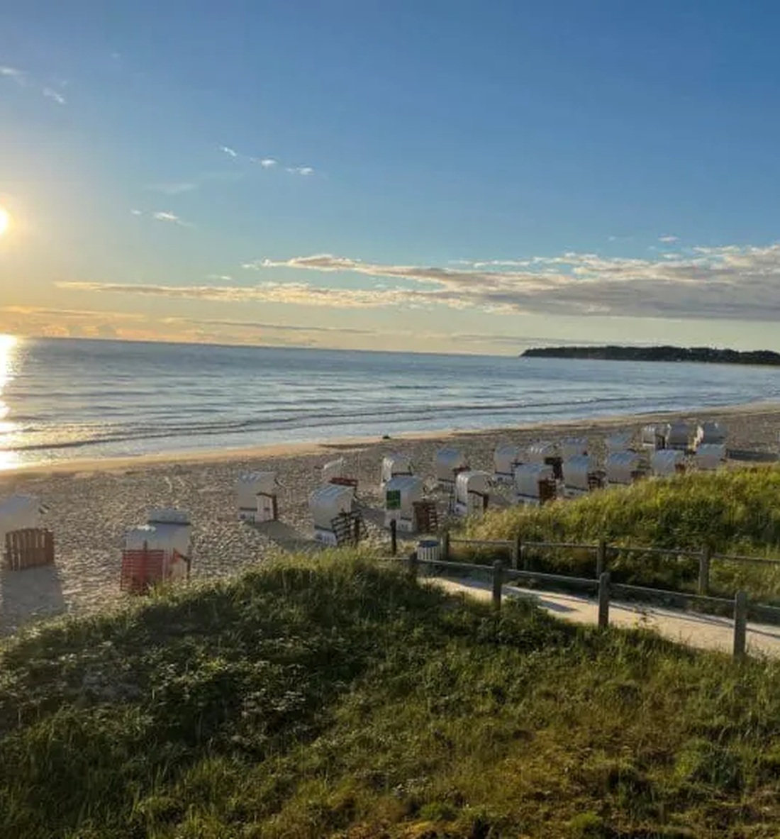 Blick auf Strand und Ostsee in Sellin